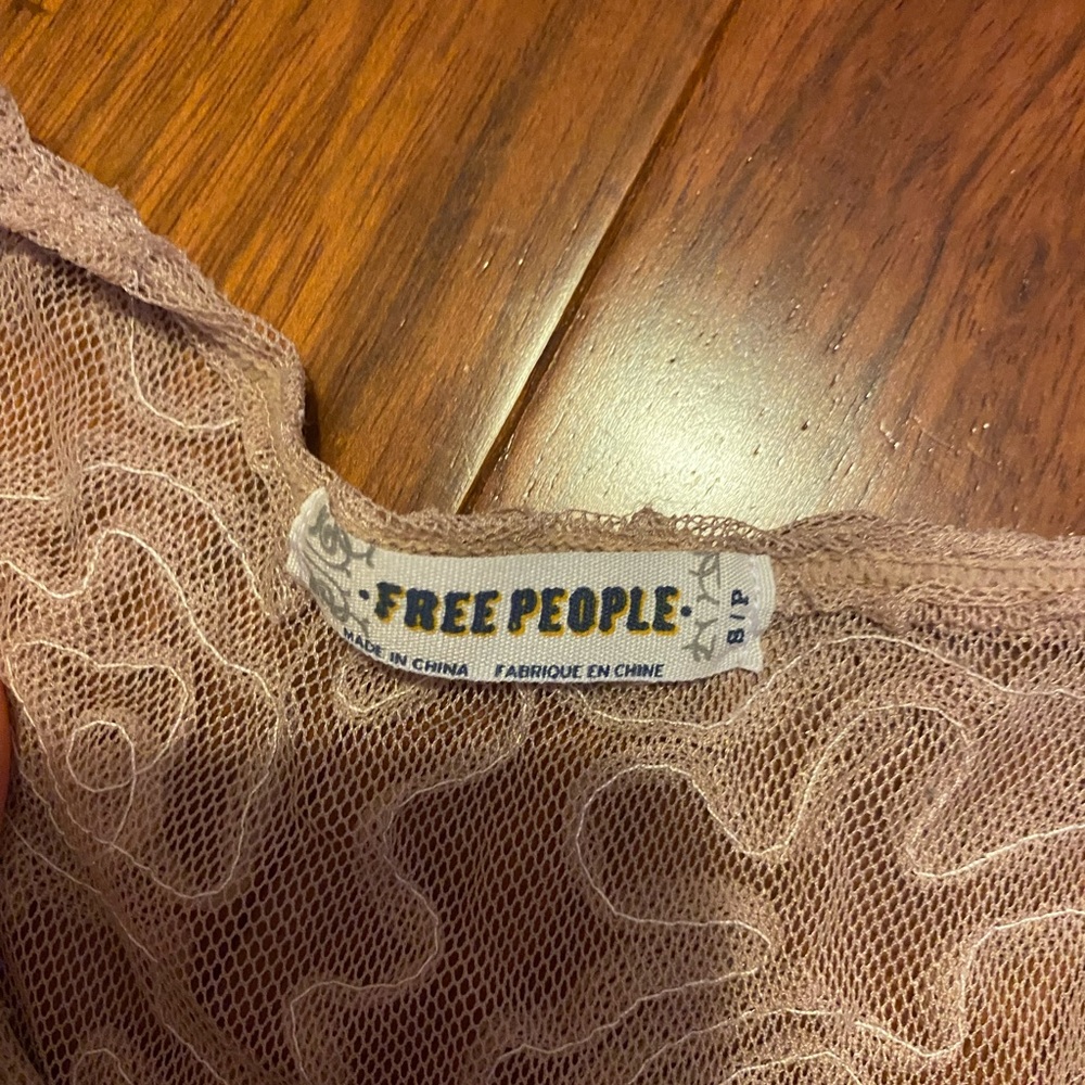 Free People dusty pink sheer tank top - Picture 4 of 5